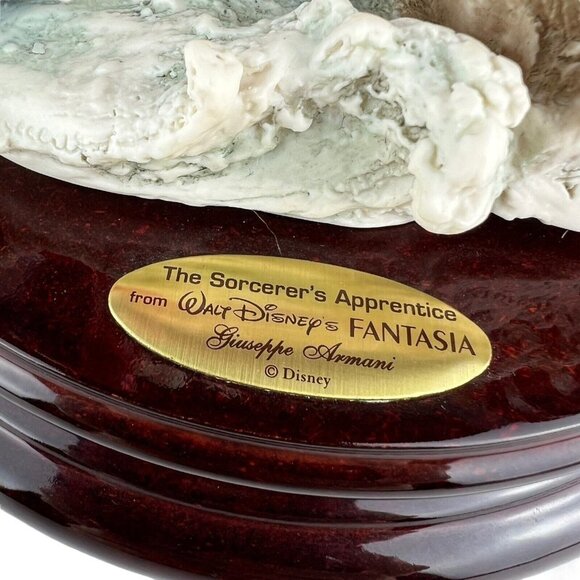 GIUSEPPE ARMANI DISNEY Mickey Mouse Sorcerer's Apprentice Sculpture Signed Coin - Picture 10 of 16